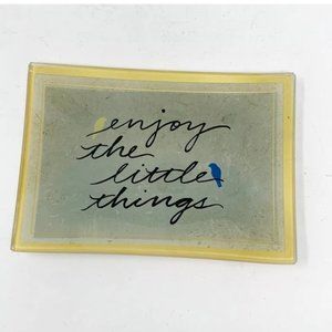 Chloe + Isabel Wise Words Decorative Glass Trinket Tray - Brand New